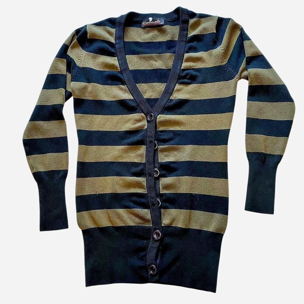 Catwalk-collection Women's Green and Khaki Jumper Size S/M